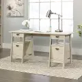 Trestle Chalked Chestnut Executive Office Desk