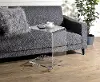 A La Carte Rolling Acrylic Chairside C-Table