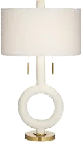 Athena 31 Inch White and Gold Table Lamp