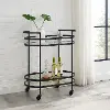 CF4010-MB Bailey Black Metal Bar Cart