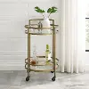 CF4009-GL Bailey Gold Round Bar Cart