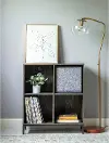 KF13102BR-BK Jacobsen Record Storage Cube Bookcase With Speaker