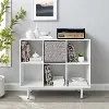 KF13120WH-BK Liam White 6 Cube Record Storage Bookcase with Speaker