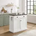 CF3038BR-WH Shoreline White Kitchen Island