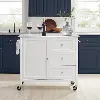KF30090SS-WH Soren White Kitchen Island with Stainless Steel Top