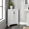 CF7031-WH Tara White Corner Storage Cabinet