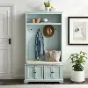 CF6039-BL Holbrook Distressed Seafoam Blue Hall Tree