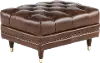 Wheldon Brown Leather Ottoman