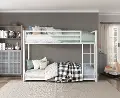 Winnie White Twin-over-Twin Bunk Bed