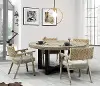 Torrance Warm Sand 5 Piece 62 Round Dining Room Set