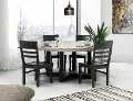 Torrance Warm Sand 5 Piece 62 Round Dining Room Set