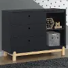 Poppy Dark Gray Dresser with Cubbies
