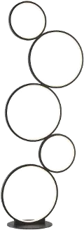 45 Inch Black LED Rings Floor Lamp