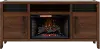Billings 66 Walnut Brown Fireplace TV Stand
