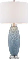 32.5 Inch Jecca Blue, White Table Lamp