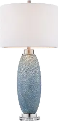 32.5 Inch Jecca Blue, White Table Lamp