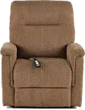 Dynamo Light Brown Power Lift Recliner with Heat and Massage