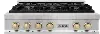 RTZ-36-G ZLINE Autograph Edition Gas Rangetop - Stainless Steel, Gold 36 Inch
