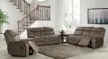 Kisner Brown 2-Piece Reclining Living Room Set