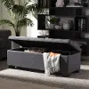 128-7047-RCW Roanoke Dark Gray Storage Bench
