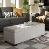 128-7046-RCW Roanoke Light Gray Storage Bench