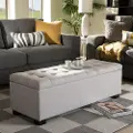 128-7046-RCW Roanoke Light Gray Storage Bench