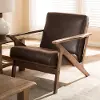 140-7544-RCW Bianca Dark Brown Faux Leather Lounge Chair