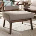 140-7551-RCW Bianca Light Gray Fabric Ottoman