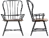 113-6127-RCW Longford Black Metal Dining Armchair (Set of 2)