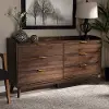 157-9534-RCW Lena Walnut Brown 6-Drawer Dresser