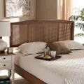 159-9809-RCW Marieke Ash Walnut Rattan Queen Headboard