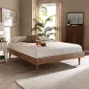 159-9814-RCW Rina Ash Walnut Queen Platform Bed Frame