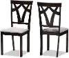 142-8028-RCW Sylvia Dark Brown Dining Room Chair (Set of 2)