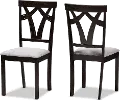 142-8028-RCW Sylvia Dark Brown Dining Room Chair (Set of 2)