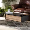 Jensen Black and Brown Lift-Top Coffee Table