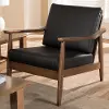 140-7552-RCW Venza Black Faux Leather Lounge Chair