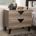 137-7562-RCW Swanson Modern Light Brown 2-Drawer Nightstand