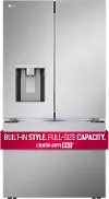 LRYXC2606S LG 25.5 cu ft French Door Refrigerator - Counter Depth Stainless Steel