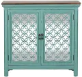 2011-AC3836/CABINET 37 Inch Two Door Sea Foam Cabinet