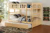 Britton Natural Pine Full-over-Full Bunk Bed with Trundle