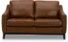 De la Cruz Brown Leather Loveseat