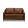 De la Cruz Brown Leather Loveseat