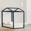 14236 Sweedi Navy Blue Toddler House Bed Frame