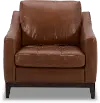 De la Cruz Brown Leather Chair