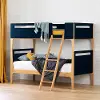 13933 Bebble Natural and Navy Blue Twin Bunk Bed