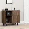 14366 Octave Natural Walnut Storage Cabinet