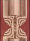 Cerise 8 x 10 Red Transitional Outdoor Patio Rug