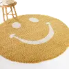 Mod-Tod Round Smiley Kids Shag Area Rug