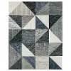 R1147-202 Oblique 5 x 8 Geometric Blue Area Rug