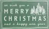Green Metal Christmas Sign